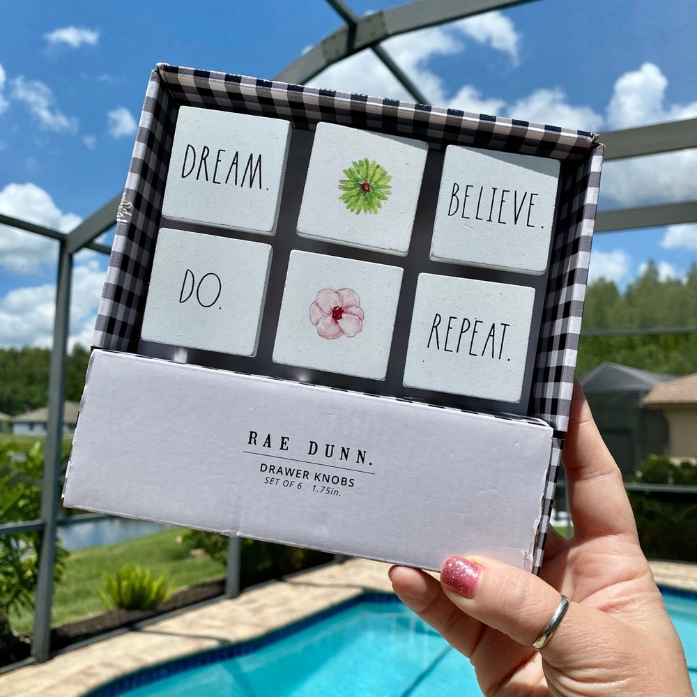 💫 Rae Dunn DREAM. BELIEVE. DO. REPEAT Drawer Knob